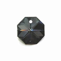 14mm Black Chrome Preciosa Crystal Octagon - Factory Seconds