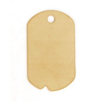 Metal Stamping Blank 24ga Brass Dog Tag With Hole