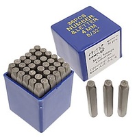Metal Complex Alphabet Letter and Number Metal Punch Stamp Set - Basic Upper Case x 4mm