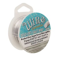 Craft Wire Beadsmith Pro Quality Tarnish Resistant - Brushed Silver x 24Ga