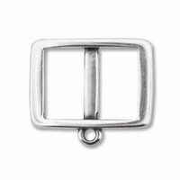 One Eye Buckle For Flat Leather - Antique Silver x 16mm