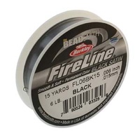 Fireline Braided Bead Thread - 0.006" Diameter 6Lb Black