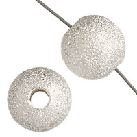 Stardust Metal Beads - Silver Plated 8mm x 10