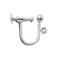 Screw Back Clip-On Earrings - With 3mm Ball - Sterling Silver x 1 Pair