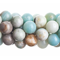 Semi-Precious Round Beads - Amazonite Natural x 6mm 15.5 - 16" Strand