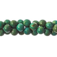 Semi-Precious Round Beads - Turquoise Green Dyed Stabilized x 6mm