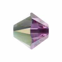 Swarovski Crystal Bicone Beads - Iris AB 6mm x 10