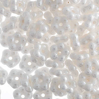 Czech Preciosa Forget-Me-Not Flower Beads - Alabaster Opaque Pearlized 5mm x 50