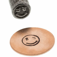 Metal Stamping Tool Specialty Steel Design Stamp - Winking Smiley Face