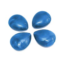 Silk Blue Large Vintage Lucite Bead