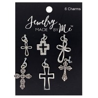 Classic Cross Charms - 6 piece pack