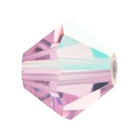 Preciosa Crystal Bicone Beads - Pink Sapphire AB 6mm