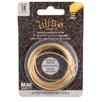 Beadsmith Craft Wire Tarnish Resistant Square - Gold 18ga