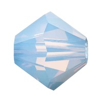 Preciosa Crystal Bicone Beads - Light Sapphire Opal 6mm