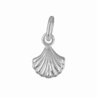 Sterling Silver Charm with Jump Ring - Mini Sea Shell