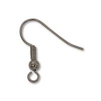 Earring Hooks Earwires - Antique Silver x 10 Pairs