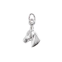 Sterling Silver Charm with Jump Ring - Horse Head