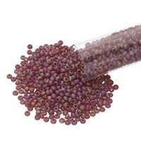 Czech Glass Seed Beads Size 6/0 - Garnet Matt AB