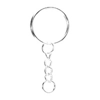 Split Key Ring With Chain - Silver