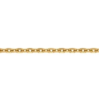 Diamond Cut Cable Chain Gold Plated 4x2.5mm - Per Foot (30cm)
