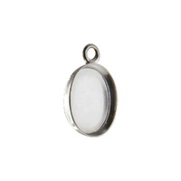Sterling Silver Oval Bezel Setting with Ring x 10mm