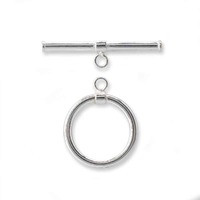 Sterling Silver Round Toggle Clasp