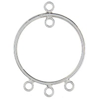 Sterling Silver Round Chandelier with 3 Rings