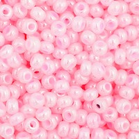 Czech Glass Seed Beads Size 11/0 - Opaque Pale Pink Dyed Pearl