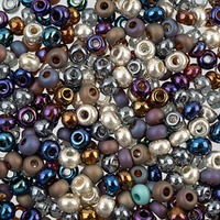 Czech Glass Seed Beads Size 6/0 - Smoke Mix