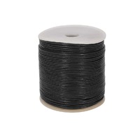 Leather Cord Round Black 10metres - 2mm diameter