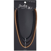 Leather Necklace Cord - 3 piece set
