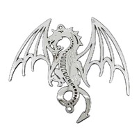 Flying Dragon Silver Craft Charm