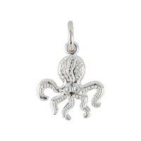 Sterling Silver Charm with Jump Ring - Octopus