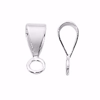 Silver Plated Pendant Bail with Closed Ring x 14mm