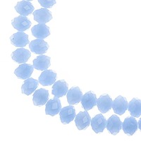 Crystal Lane Faceted Rondelle Beads - Opaque Light Periwinkle 6x8mm