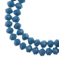 Crystal Lane Faceted Rondelle Beads - Opaque Dark Blue