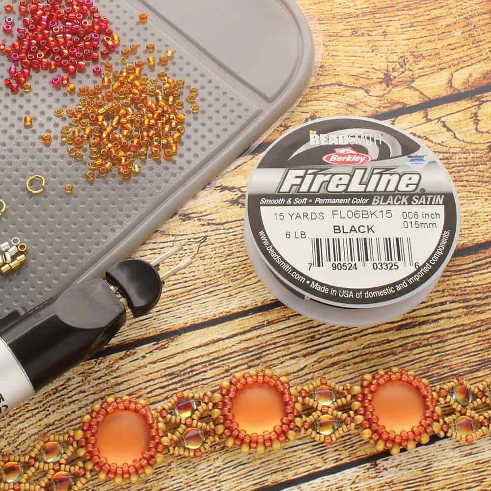 Fireline Braided Bead Thread 6lb Black