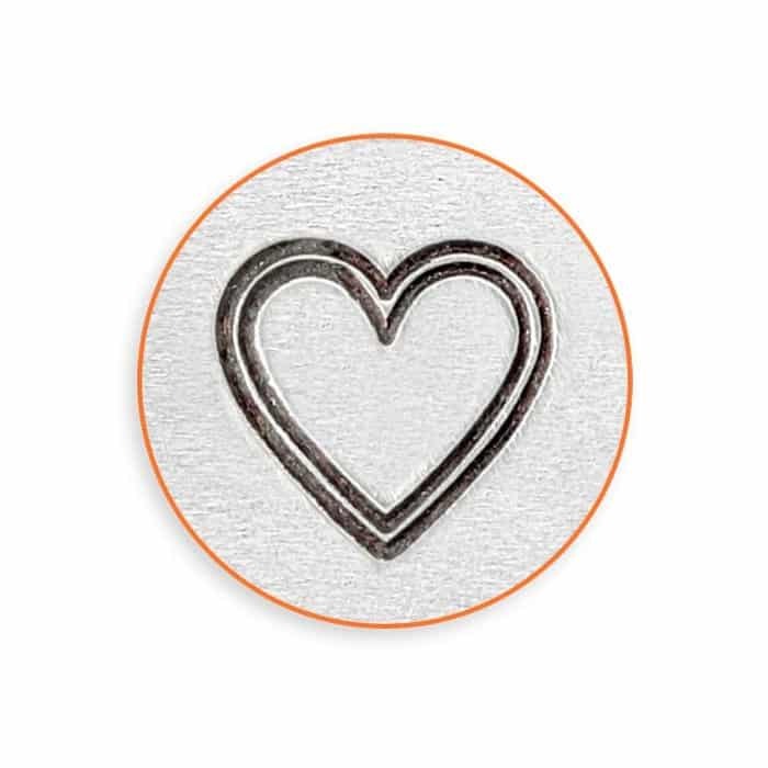ImpressArt Metal Stamping Tool Design Stamp Outline Heart x 6mm
