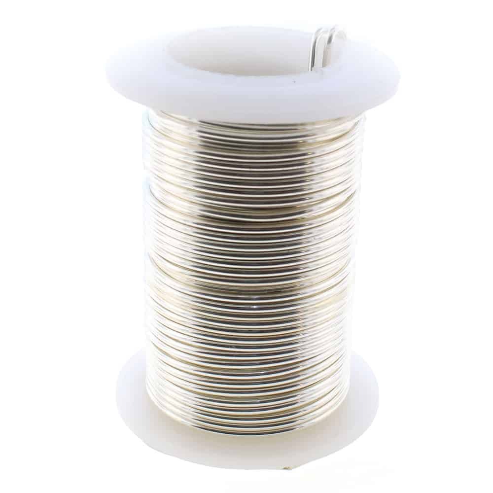 Wire Elements, Tarnish Resistant Silver Color Copper Wire, 18 Gauge 10  Yards (9.1 Meters) 