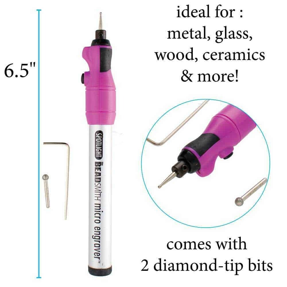 Jewelry Engraver Pen for Hand Held Engraving Tools with LED Spotlight