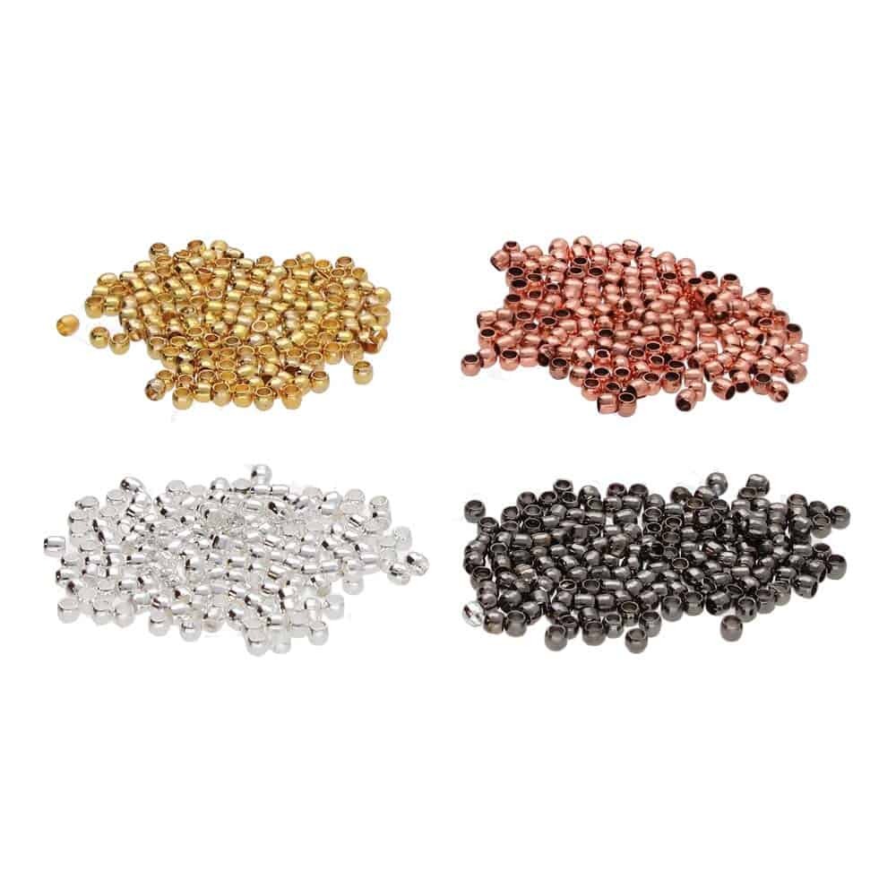 Round Crimp Beads Assorted Pack - 600 pieces