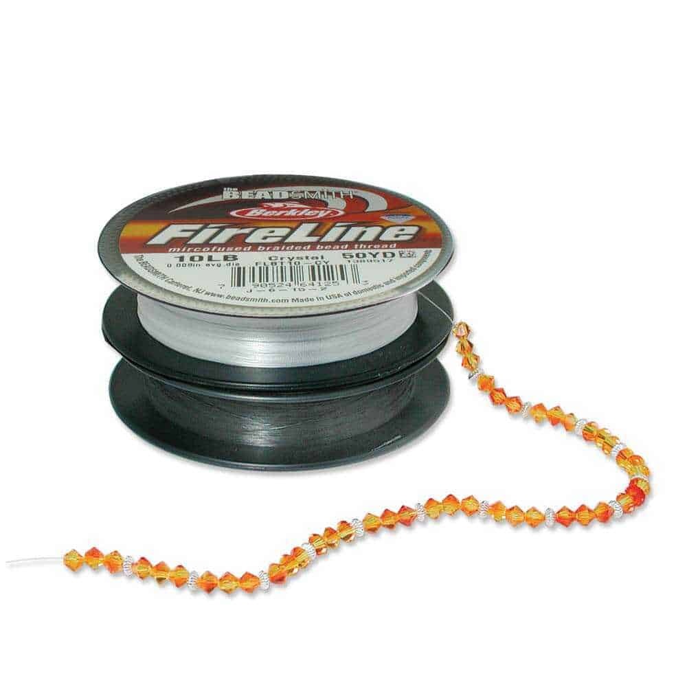 Fireline Braided Bead Thread - 0.006 Diameter 4lb Crystal Clear x 50 Yd  Spool