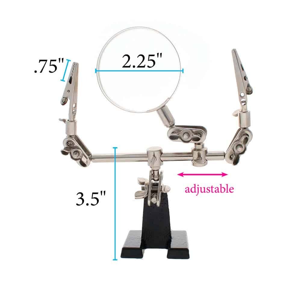 Double Third Hand Work Holder With Magnifier | Jewellery Tools