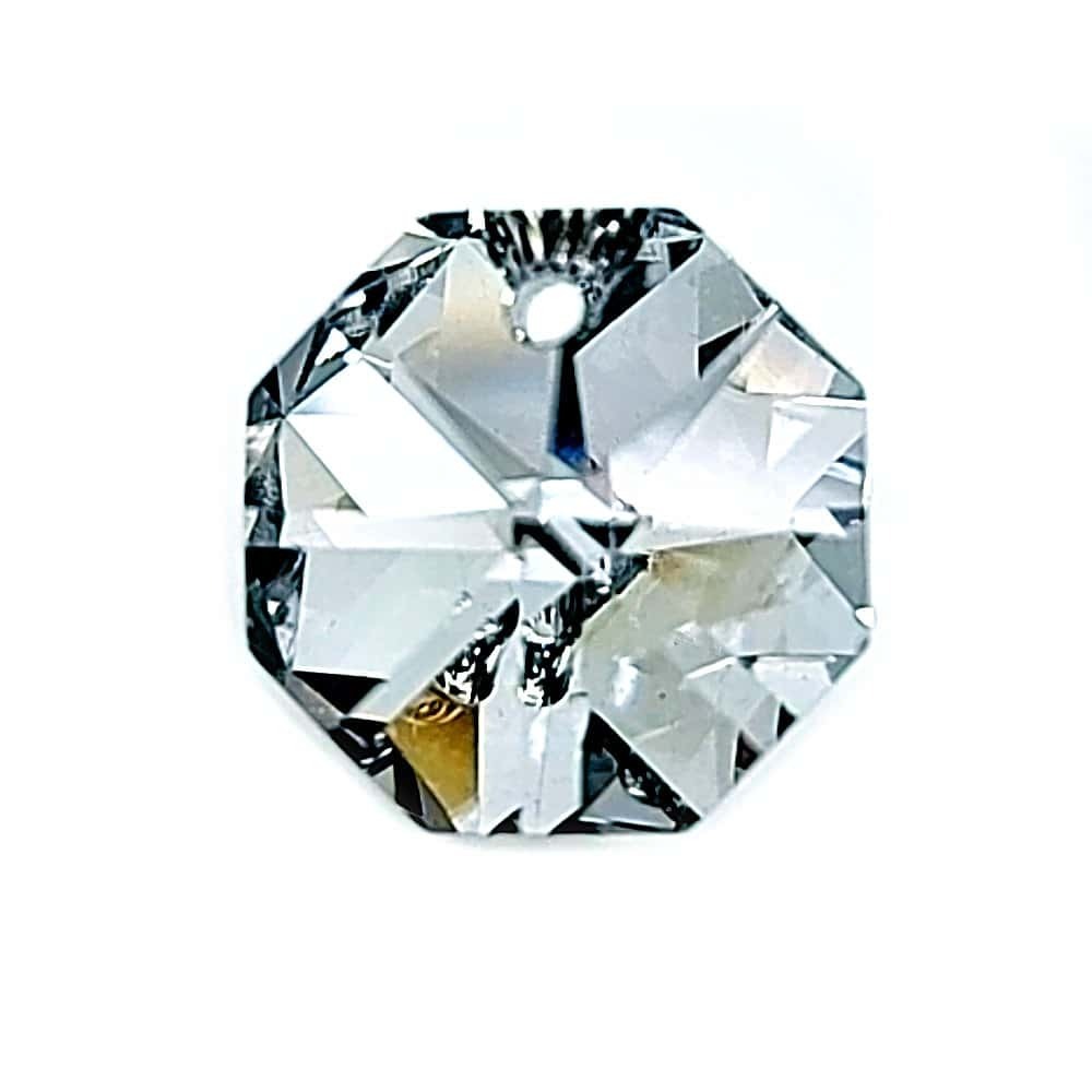 14mm Silver Preciosa Crystal Octagon *Factory Seconds*