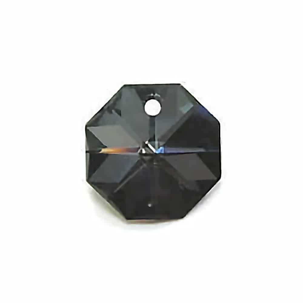 14mm Black Chrome Preciosa Crystal Octagon *Seconds*