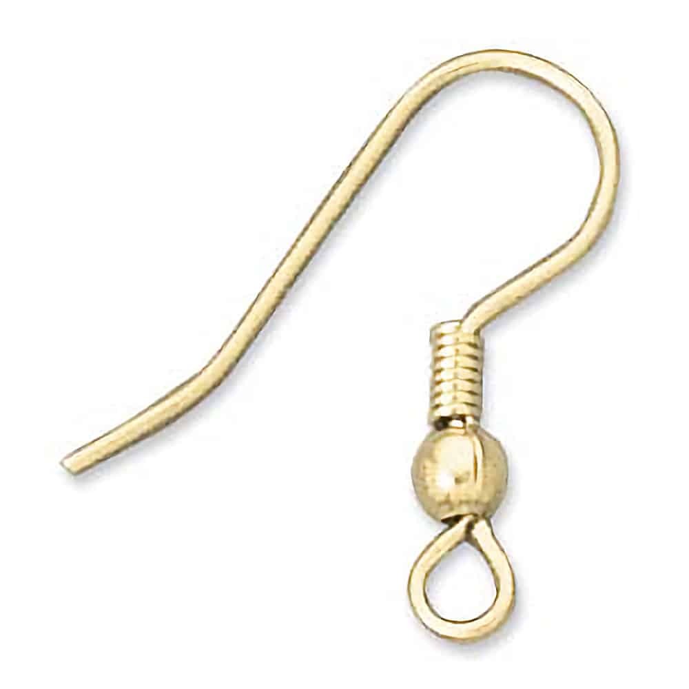 Earring Hooks Surgical Stainless Steel Gold
