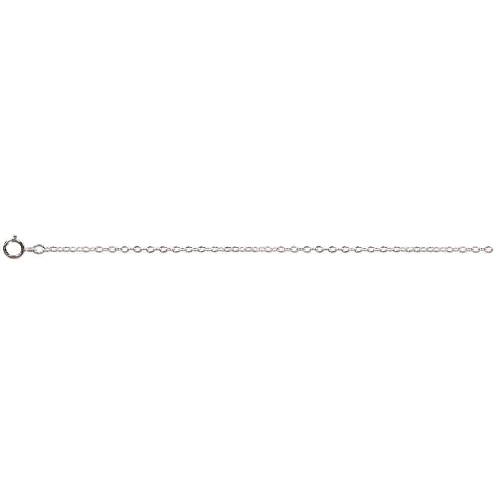 Flat Cable Chain Necklace - Sterling Silver x 18" - Fine