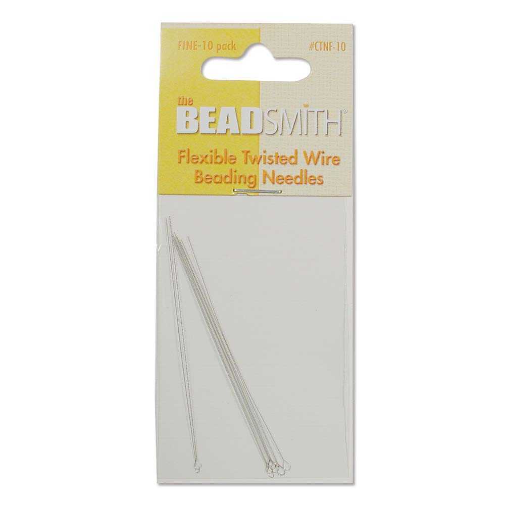 Flexible Twisted Wire Beading Needles Collapsible Eye - Fine x 10
