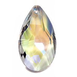 Crystal Teardrop Almond Shaped - Crystal Ab x 38mm *Seconds*
