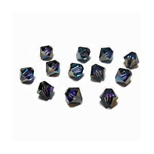 Swarovski Crystal Bicone Beads - Heliotrope 6mm x 10